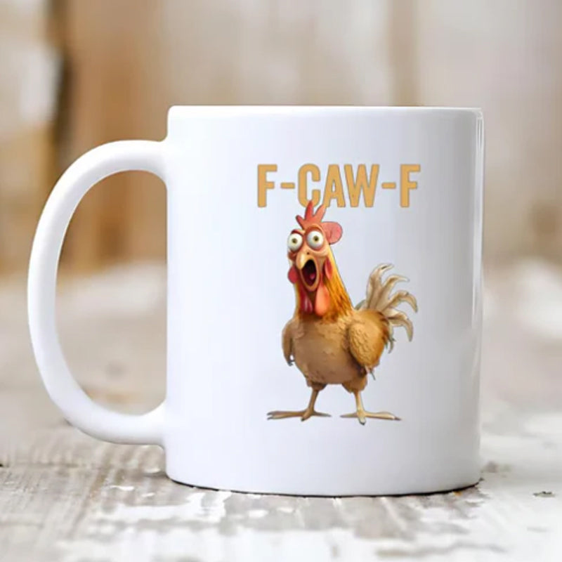 Αστεία κούπα με κοτόπουλο F-Caw-F-GR