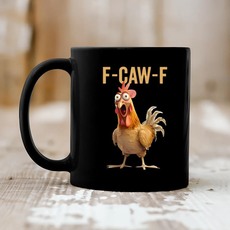 Αστεία κούπα με κοτόπουλο F-Caw-F-GR