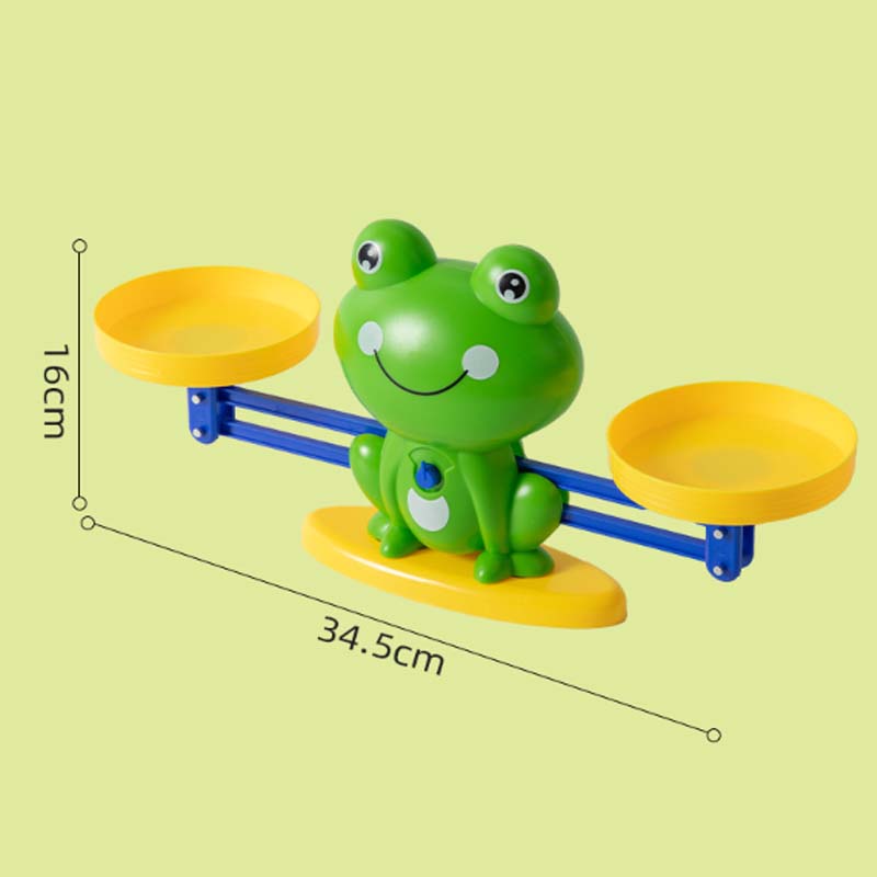 🐸Vaikiškas žaislų rinkinys su animaciniais gyvūnais ir svarstyklėmis-LT