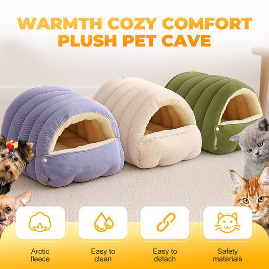 Cómoda y acogedora cama de felpa para mascotas🐱-ES
