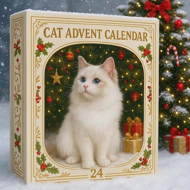 【🎁Božićna ponuda🎄】Adventski kalendar za ljubitelje mačaka za 2025. godinu-HR