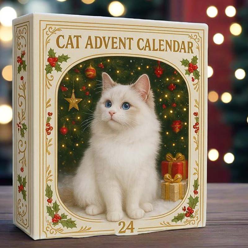 【🎁Božićna ponuda🎄】Adventski kalendar za ljubitelje mačaka za 2025. godinu-HR
