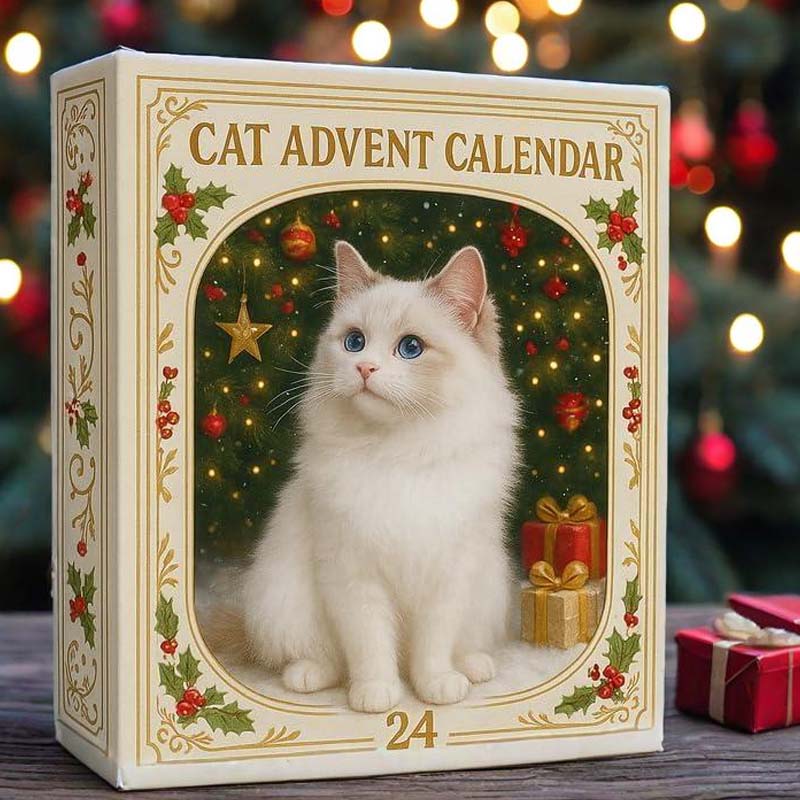 【🎁Božićna ponuda🎄】Adventski kalendar za ljubitelje mačaka za 2025. godinu-HR
