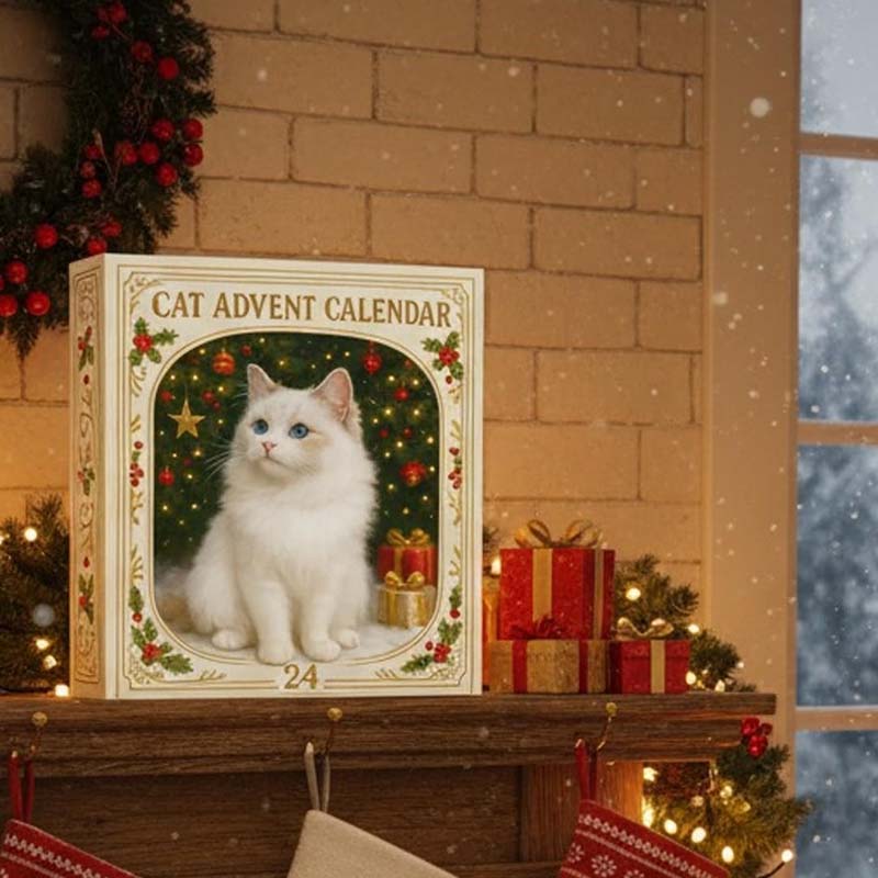 【🎁Božićna ponuda🎄】Adventski kalendar za ljubitelje mačaka za 2025. godinu-HR