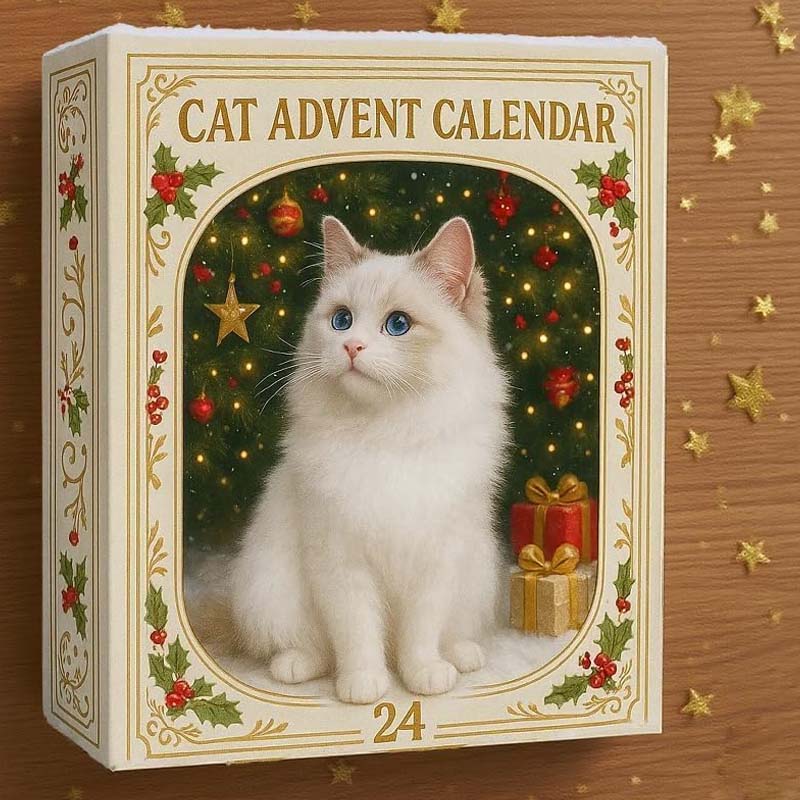 【🎁Božićna ponuda🎄】Adventski kalendar za ljubitelje mačaka za 2025. godinu-HR