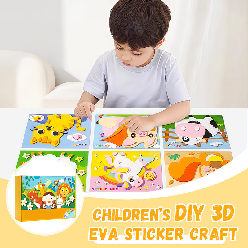 🧩🎨„Pasidaryk pats“ 3D EVA lipdukų rankdarbiai vaikams🎁-LT