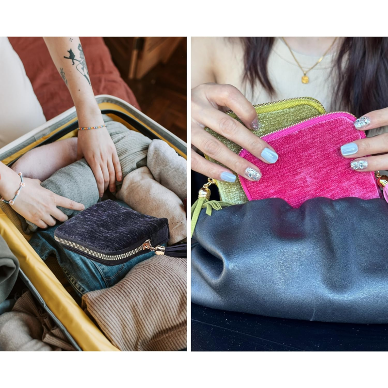 🔥✨Mini neceser de viaje para joyas y cosméticos con cremallera-ES