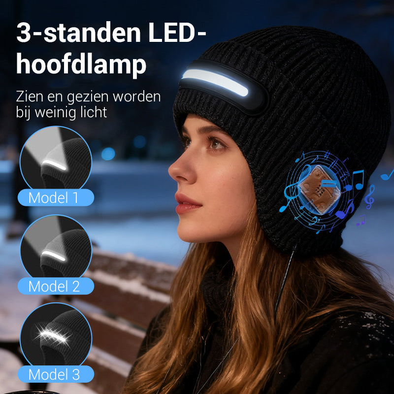 Įkraunama LED kepurė su „Bluetooth“-LT