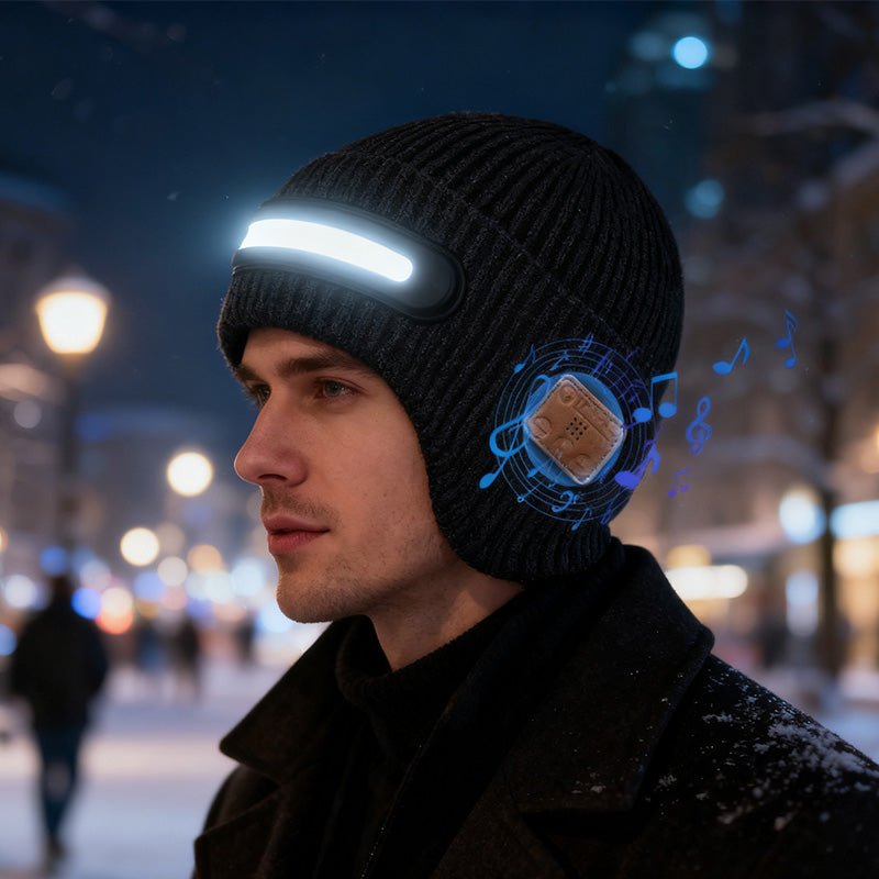 Įkraunama LED kepurė su „Bluetooth“-LT