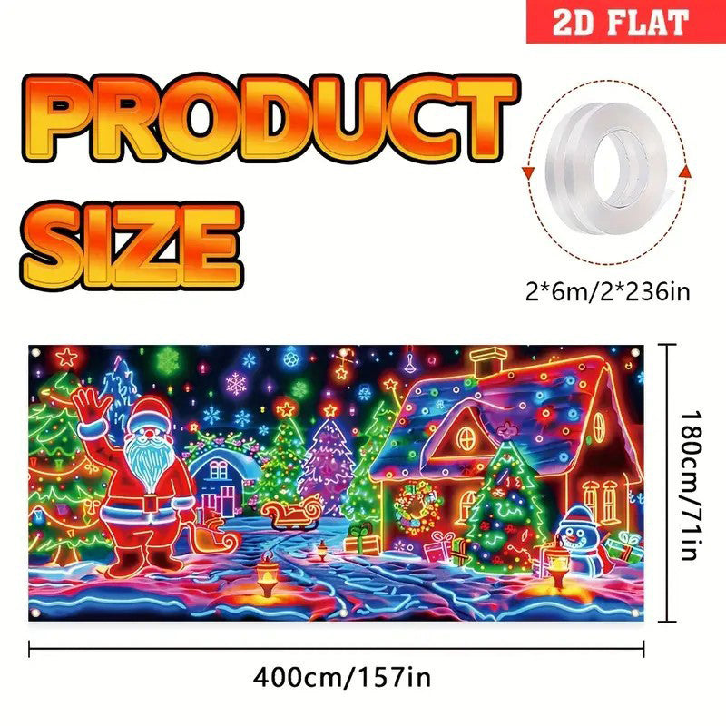 🎄Εορταστικές εκπτώσεις - 40% έκπτωση! Γιορτινό banner γκαραζόπορτας-GR