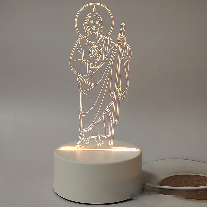 🌙 Ramybė ir tikėjimas vienoje šviesoje – 3D naktinė lempa su Jėzumi-LT