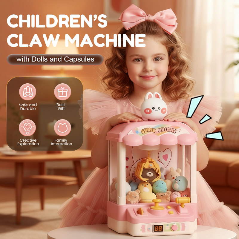 🎮 Simpático juguete infantil con forma de animalito, muñecos y cápsulas | ¡Diversión para toda la familia! 🐻✨-ES