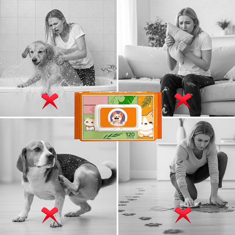 🐱Naminių gyvūnėlių priežiūros servetėlės, pirštinės, skalauti nereikia🐶-LT