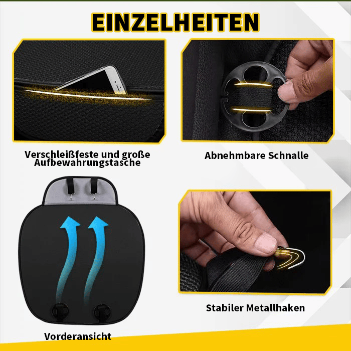 🚗 Fundas de asiento de coche de algodón transpirables y antideslizantes | Cómodas durante todo el año, talla única-ES
