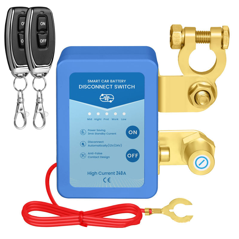 🚗⚡ Daljinsko upravljano stikalo za odklop avtomobilskega akumulatorja 12V/24V🔋-SI