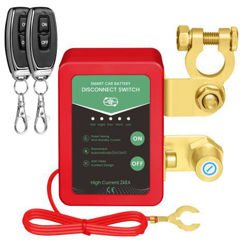 🚗⚡ Daljinsko upravljano stikalo za odklop avtomobilskega akumulatorja 12V/24V🔋-SI