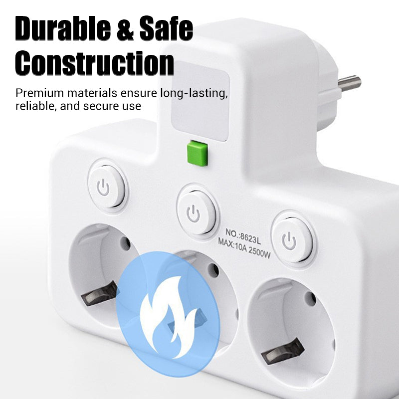 🔌⚡Pametni napajalni kabel z USB vrati (EU vtič)-SI