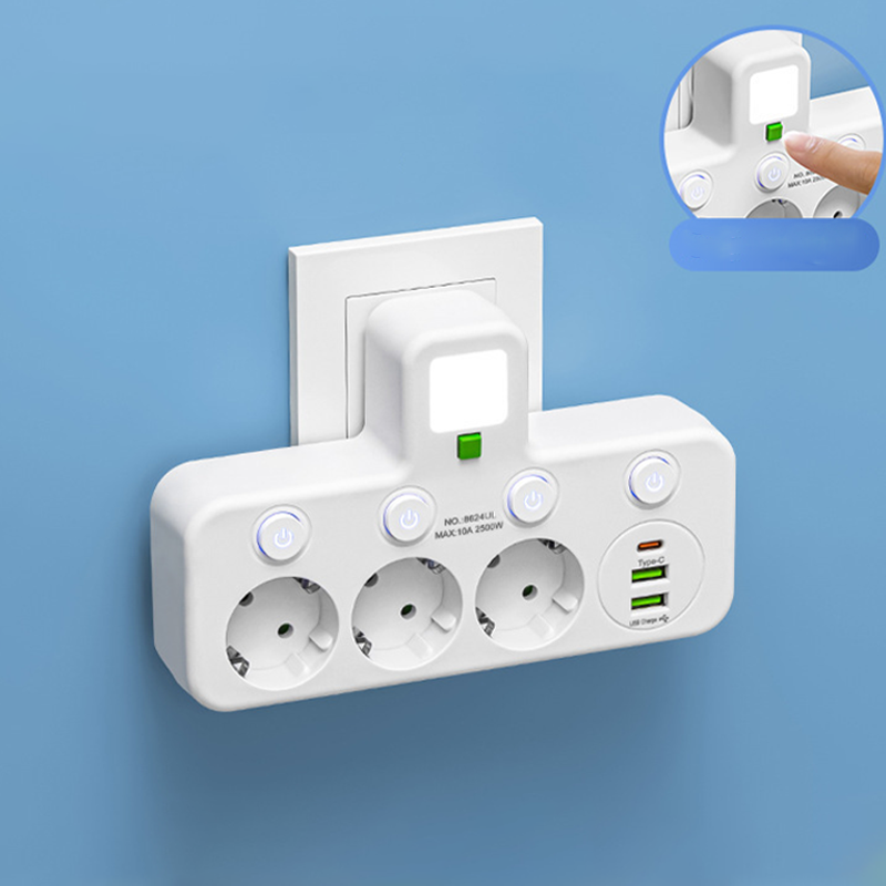 🔌⚡Pametni napajalni kabel z USB vrati (EU vtič)-SI