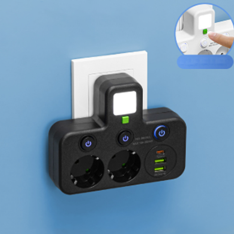 🔌⚡Pametni napajalni kabel z USB vrati (EU vtič)-SI