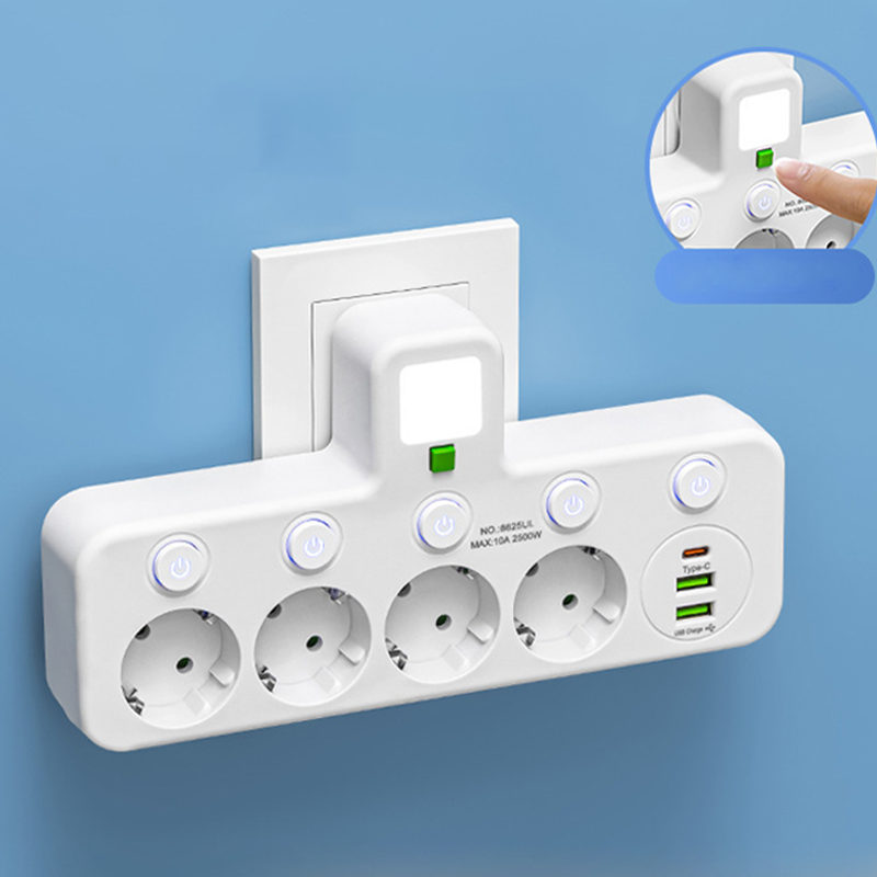 🔌⚡Pametni napajalni kabel z USB vrati (EU vtič)-SI