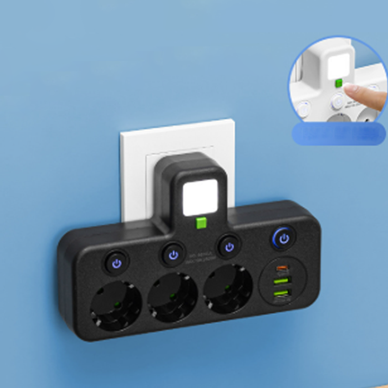 🔌⚡Pametni napajalni kabel z USB vrati (EU vtič)-SI