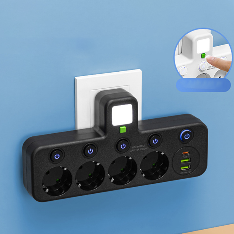 🔌⚡Pametni napajalni kabel z USB vrati (EU vtič)-SI