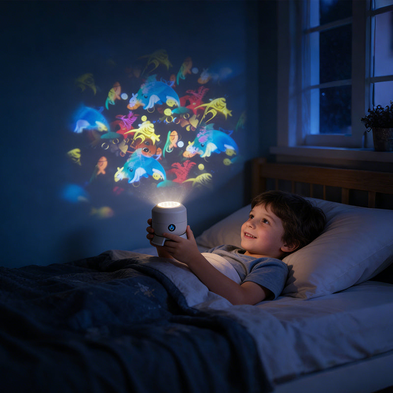 ✨Dinaminė besisukanti LED projektoriaus lempa-LT