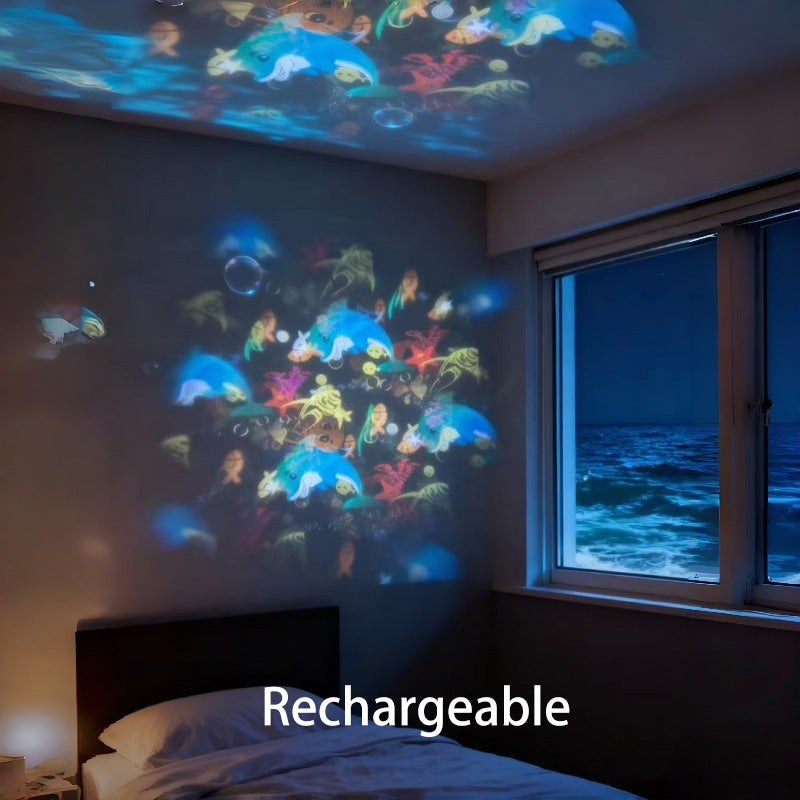 ✨Dinaminė besisukanti LED projektoriaus lempa-LT