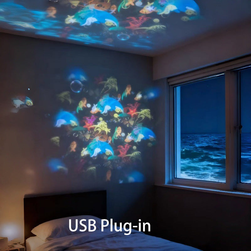 ✨Dinaminė besisukanti LED projektoriaus lempa-LT