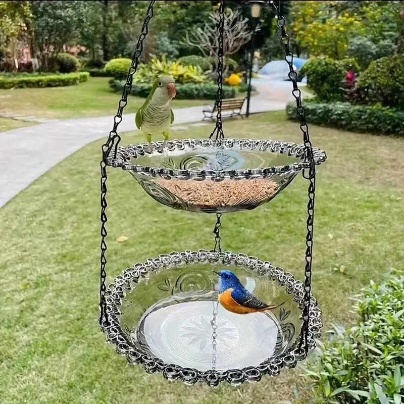 🐦Vintage viseča krmilnica za ptice in kad-SI
