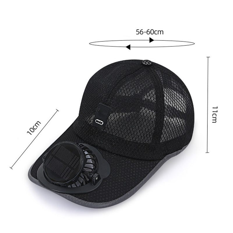 🔥Priedušná baseballová čiapka so solárnym ventilátorom-SK