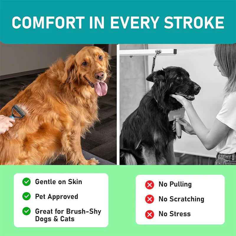 😺🐶1+1 nemokamai🧹 Dvipusės šukos katėms ir šunims🐾-LT