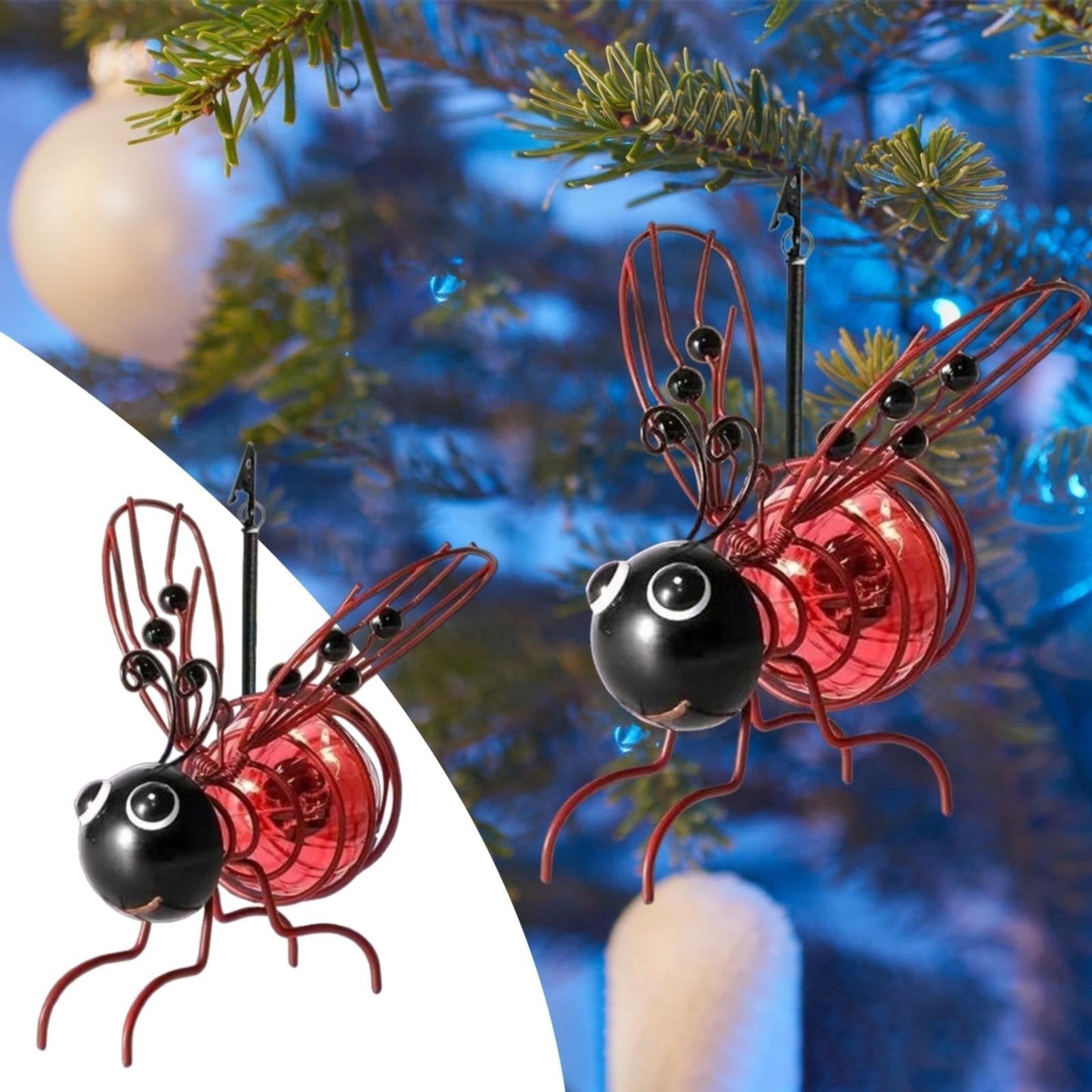 🔥 Paskutinė akcijos diena 🐝 Saulės energija varomas pakabinamas vabzdžių šviestuvas-LT