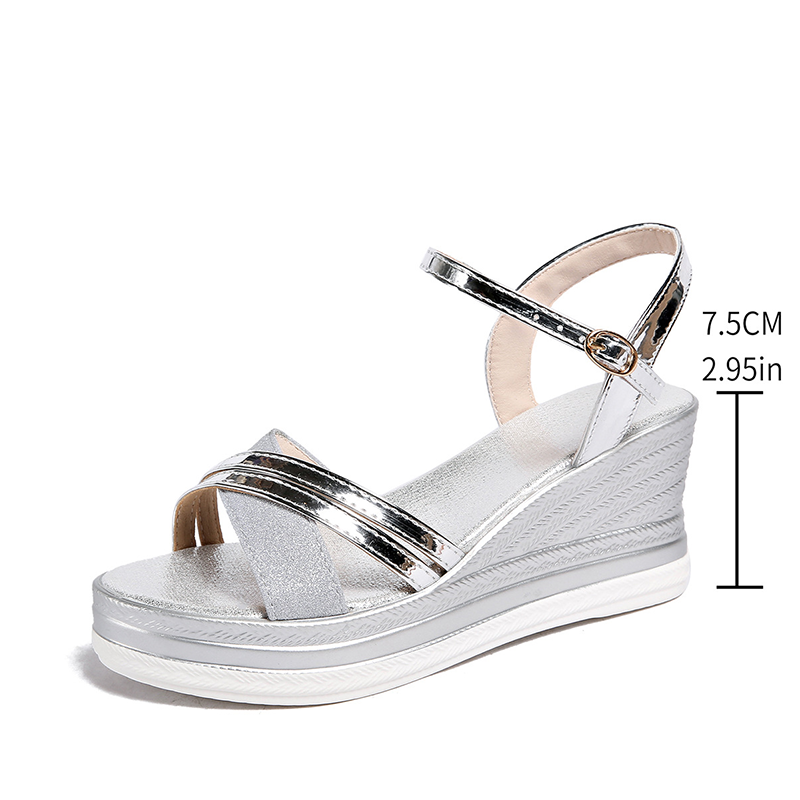 👡🌬️ Ženski sandali z odprtimi prsti in paščkom do gležnjev na klinu - za povečanje višine in udobni (EU 35-42) ✨-SI