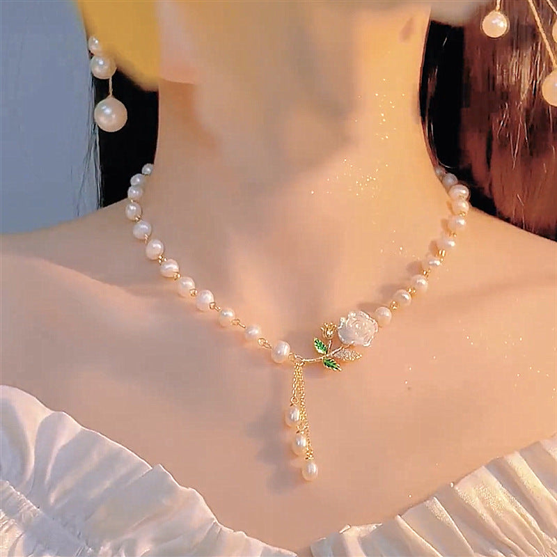 ✨ Pasipuoškite elegancija - perlų ir cirkonio vėrinys su dovanų dėžute - apmokėjimas pristatymo metu 💎-LT
