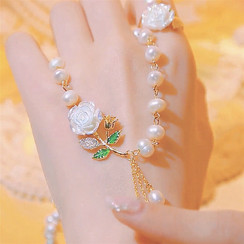 ✨ Pasipuoškite elegancija - perlų ir cirkonio vėrinys su dovanų dėžute - apmokėjimas pristatymo metu 💎-LT