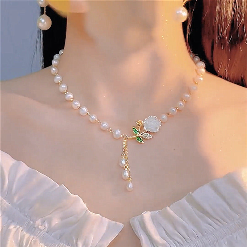 ✨ Pasipuoškite elegancija - perlų ir cirkonio vėrinys su dovanų dėžute - apmokėjimas pristatymo metu 💎-LT