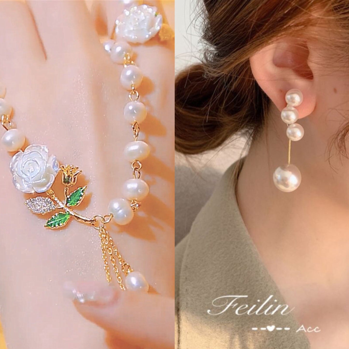 ✨ Pasipuoškite elegancija - perlų ir cirkonio vėrinys su dovanų dėžute - apmokėjimas pristatymo metu 💎-LT