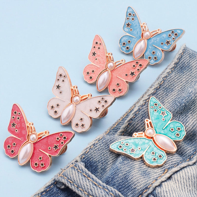 🌸🦋 Snemljiva zaponka za pas v obliki metulja - nastavljiva brez orodja, idealna za kavbojke, krila in obleke✨👗-SI
