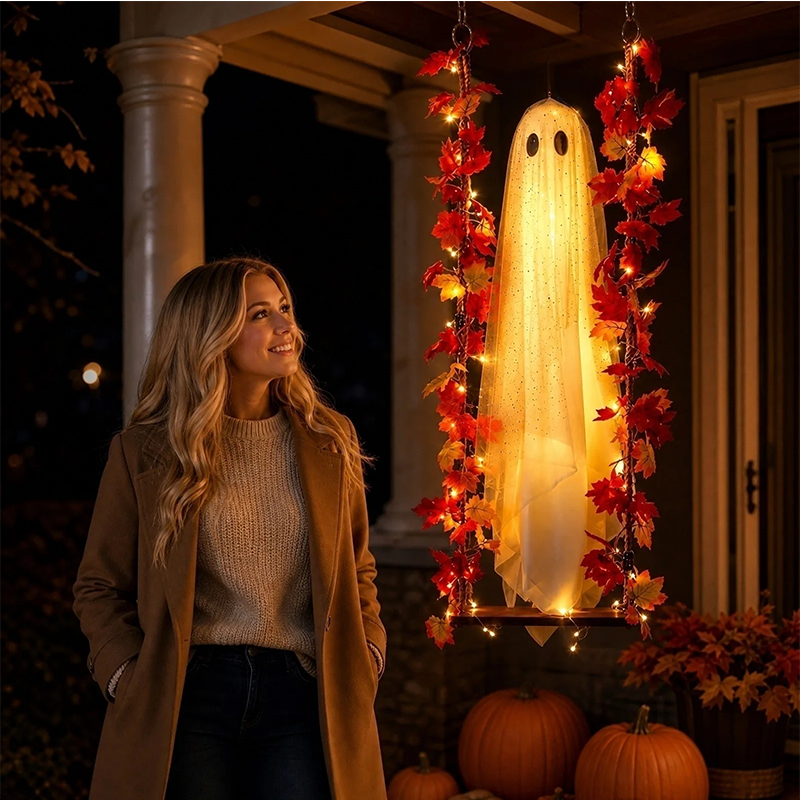 🎃👻 Helovīna spoka LED dekorācija 🍁-LV