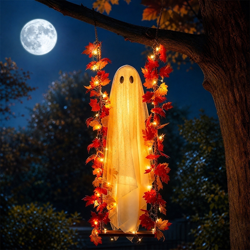 🎃👻 Helovīna spoka LED dekorācija 🍁-LV