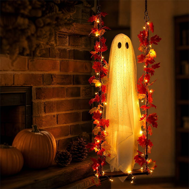 🎃👻 Helovīna spoka LED dekorācija 🍁-LV