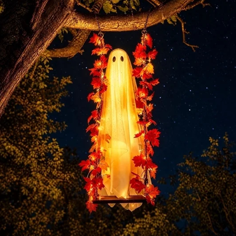 🎃👻 Helovīna spoka LED dekorācija 🍁-LV