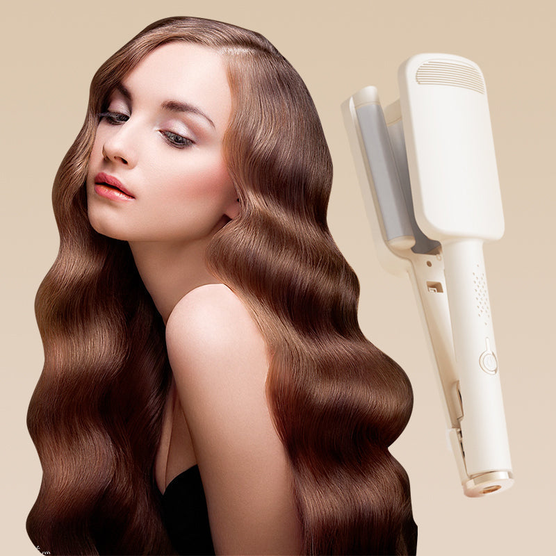✨32 mm-es hullámos negatív ionos hajsütővas – 4 fokozatban állítható hőmérséklet – szalonminőségű frizura otthon is💇‍♀️