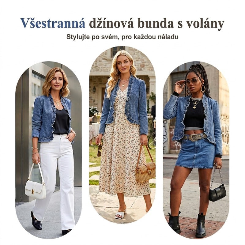 🔥49 % NUOLAIDA｜Moteriškas džinsinis švarkelis be užsegimo｜Raukiniai, lengvas audinys, lengvai sluoksniuojamas-LT