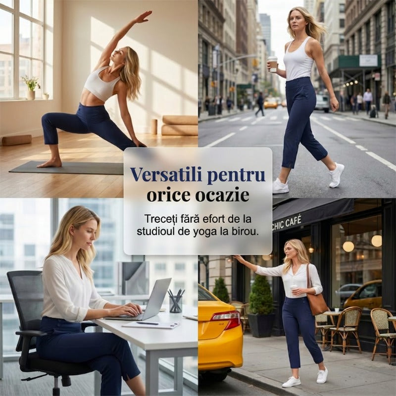 Elegantne joga hlače s efektom oblikovanja trbuha-HR