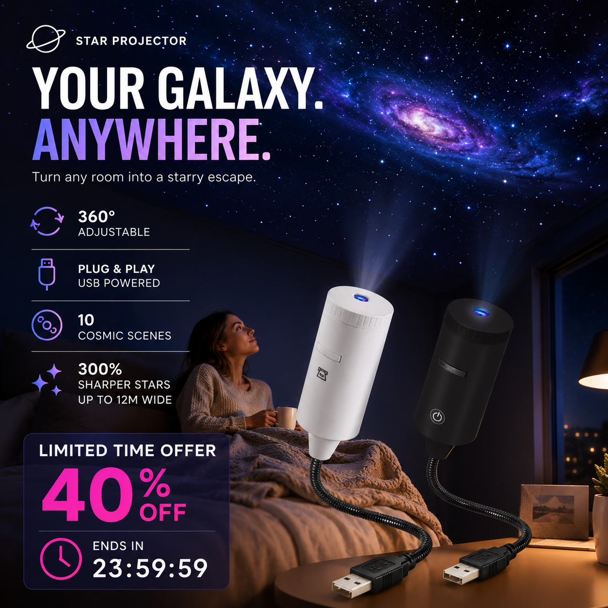 Proyector HD Star Plug-and-Play: más de 50.000 usuarios satisfechos-ES