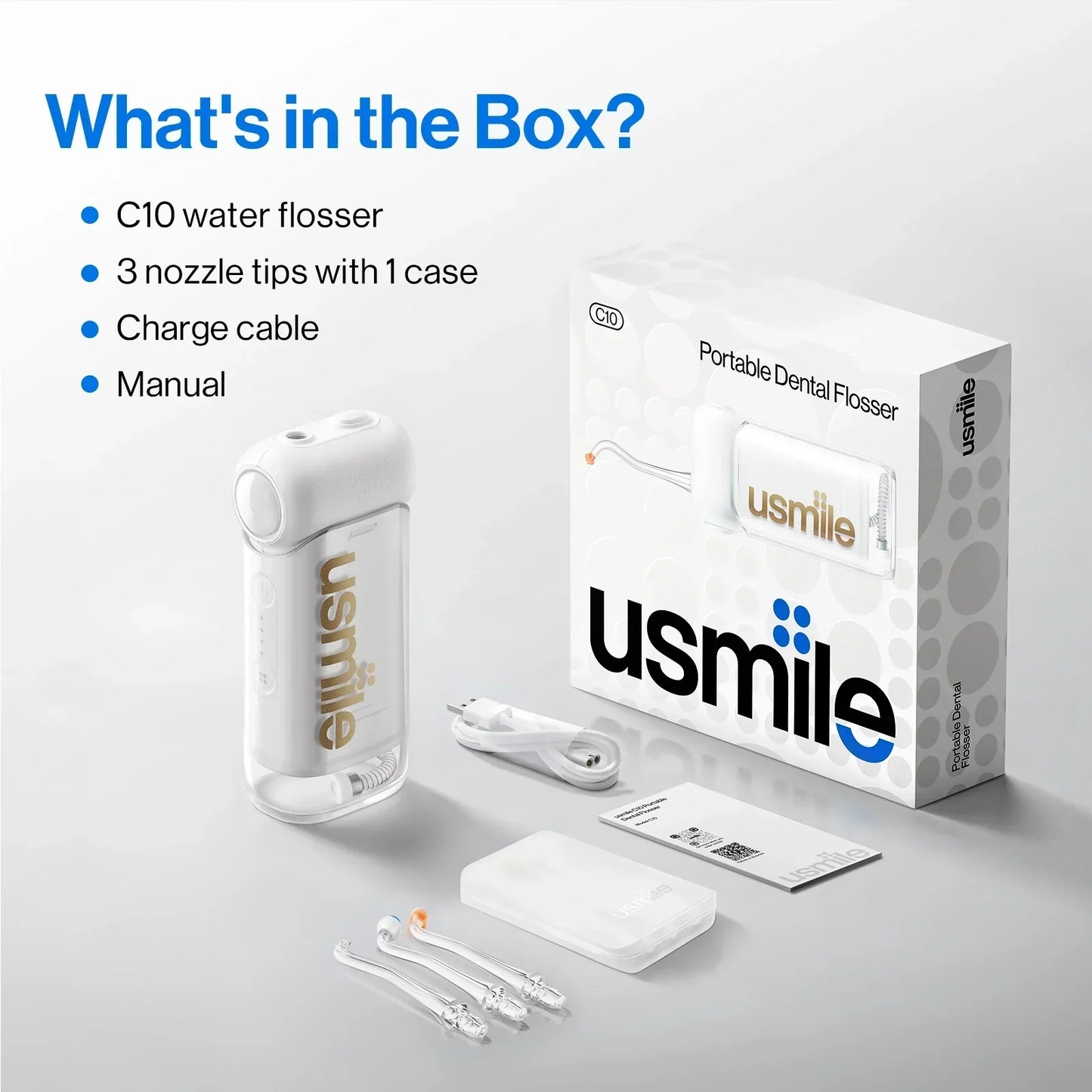 Nešiojamas dantų irigatorius „Usmile C10“-LT